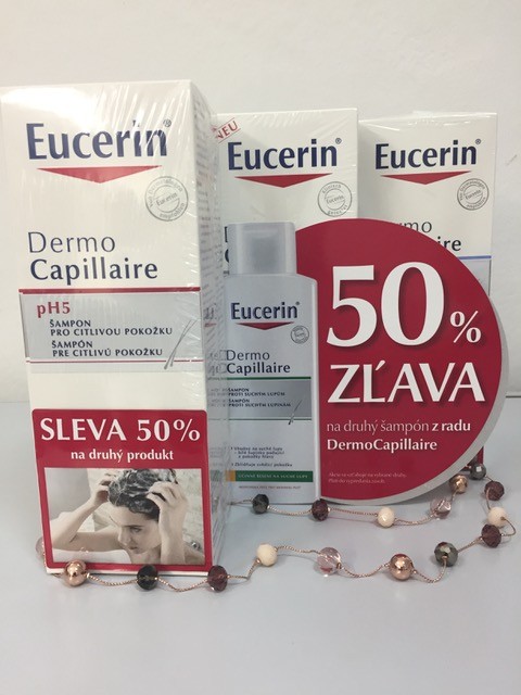 Eucerin 50% zľava na druhý šampón