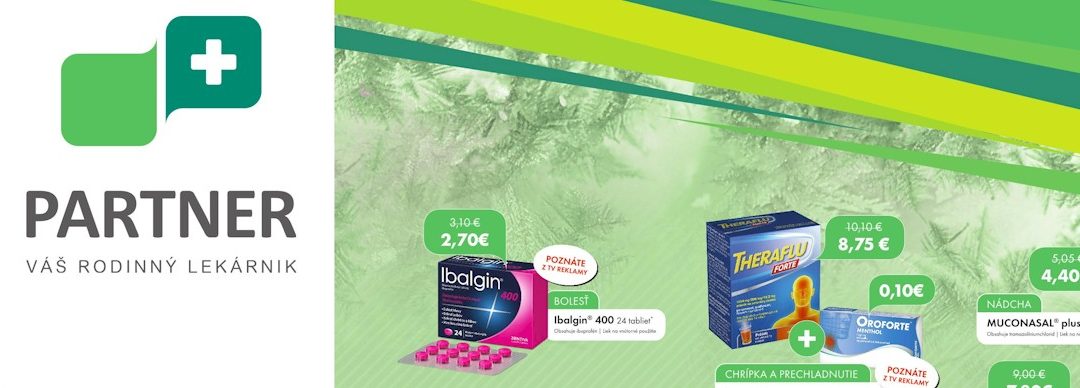 Sme PARTNER – váš rodinný lekárnik – zľavy február 2018