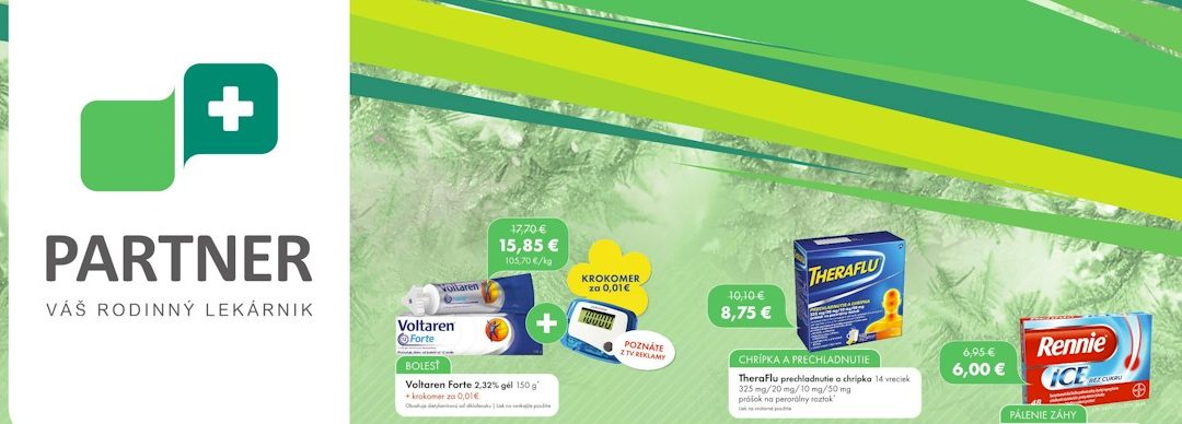 Sme PARTNER váš rodinný lekárnik – zľavy marec 2018
