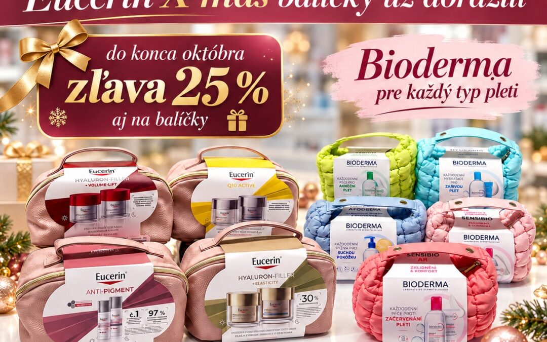 Darčekové balíčky Eucerin a Bioderma už v Lekárni Actis! Eucerin teraz so zľavou 25 %